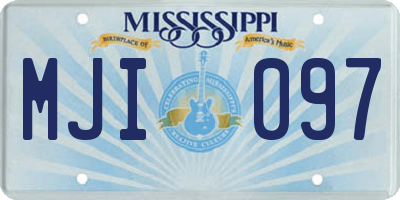 MS license plate MJI097