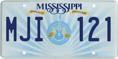 MS license plate MJI121