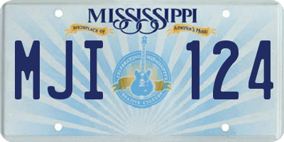 MS license plate MJI124