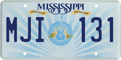 MS license plate MJI131