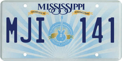 MS license plate MJI141