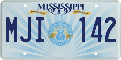 MS license plate MJI142