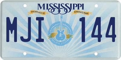 MS license plate MJI144