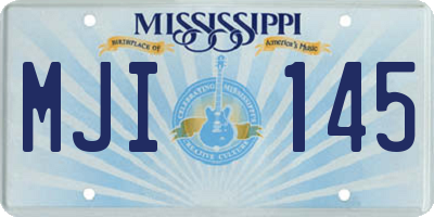 MS license plate MJI145
