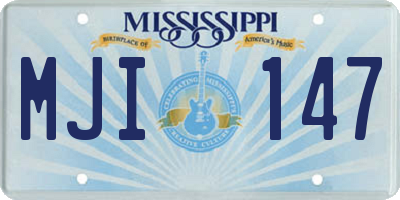 MS license plate MJI147