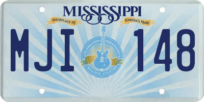 MS license plate MJI148