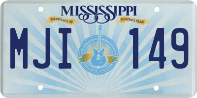 MS license plate MJI149