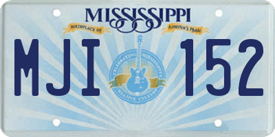 MS license plate MJI152