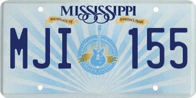 MS license plate MJI155