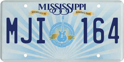 MS license plate MJI164