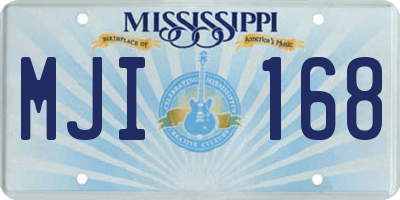 MS license plate MJI168