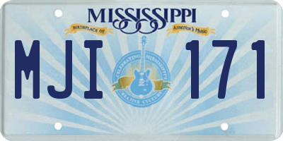 MS license plate MJI171