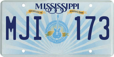 MS license plate MJI173