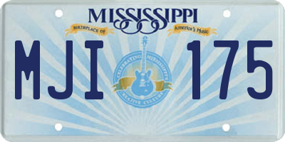 MS license plate MJI175