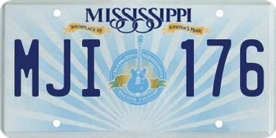 MS license plate MJI176