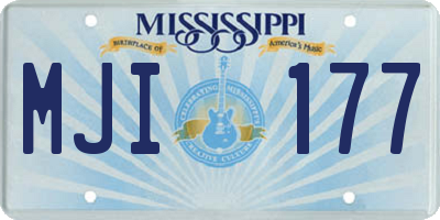 MS license plate MJI177