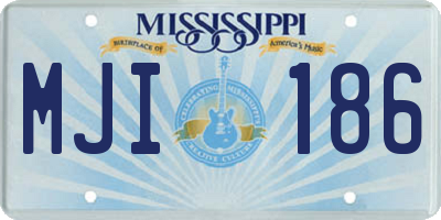 MS license plate MJI186