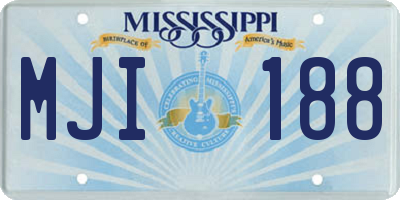 MS license plate MJI188