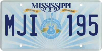 MS license plate MJI195