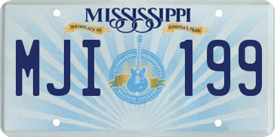 MS license plate MJI199