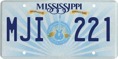 MS license plate MJI221