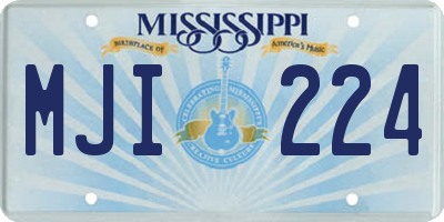 MS license plate MJI224