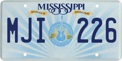 MS license plate MJI226