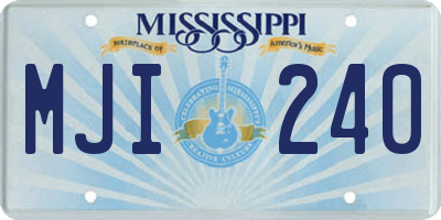 MS license plate MJI240