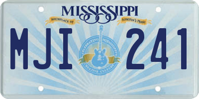 MS license plate MJI241