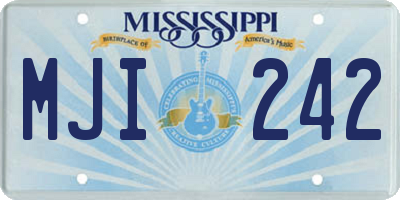 MS license plate MJI242