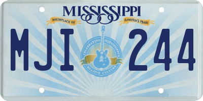 MS license plate MJI244