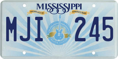 MS license plate MJI245