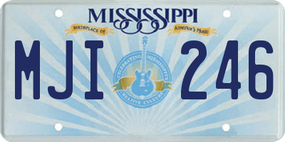 MS license plate MJI246