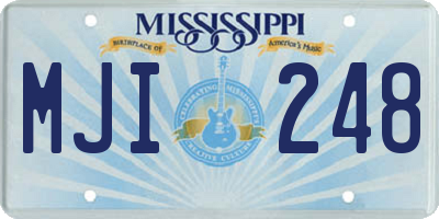 MS license plate MJI248