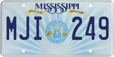 MS license plate MJI249