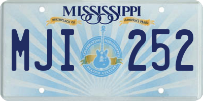 MS license plate MJI252