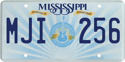 MS license plate MJI256