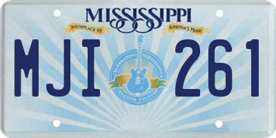 MS license plate MJI261