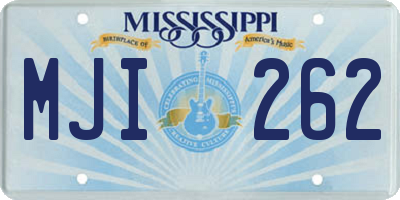 MS license plate MJI262