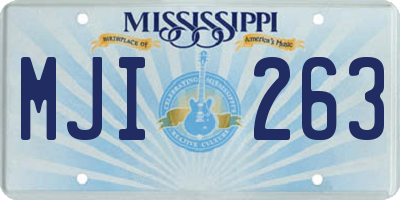 MS license plate MJI263