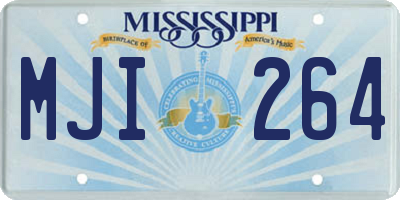MS license plate MJI264