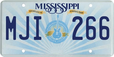 MS license plate MJI266