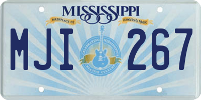 MS license plate MJI267