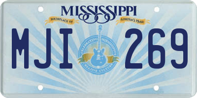 MS license plate MJI269