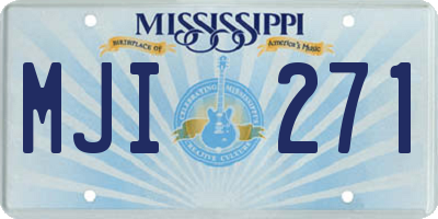 MS license plate MJI271