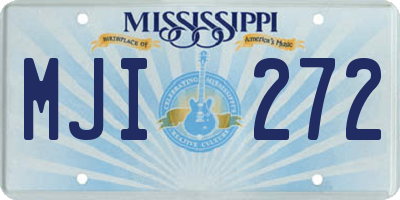 MS license plate MJI272