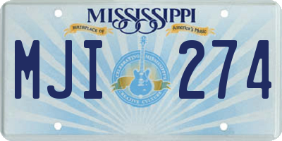 MS license plate MJI274