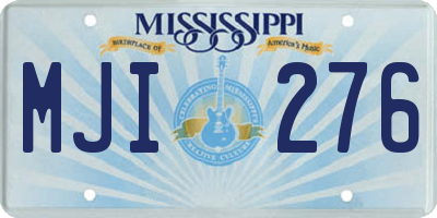 MS license plate MJI276