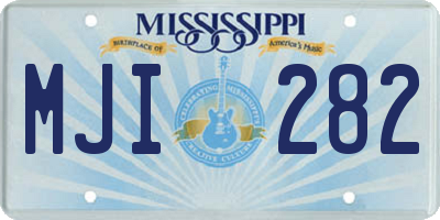MS license plate MJI282