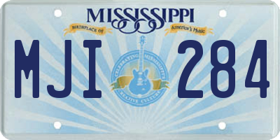 MS license plate MJI284
